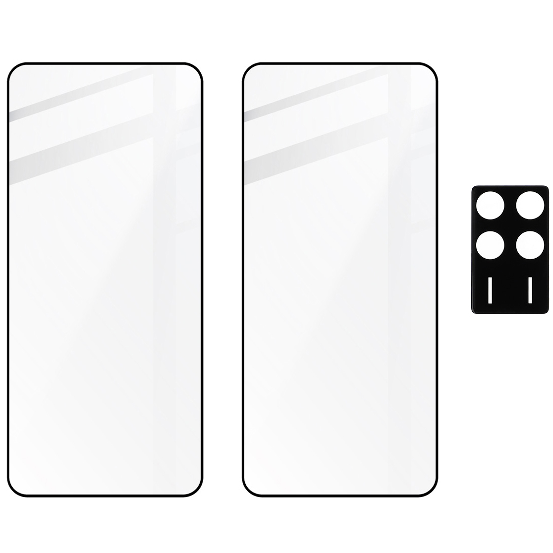 Szkło hartowane Bizon Glass Edge - 2 sztuki + ochrona na obiektyw, Xiaomi Poco X6 Pro